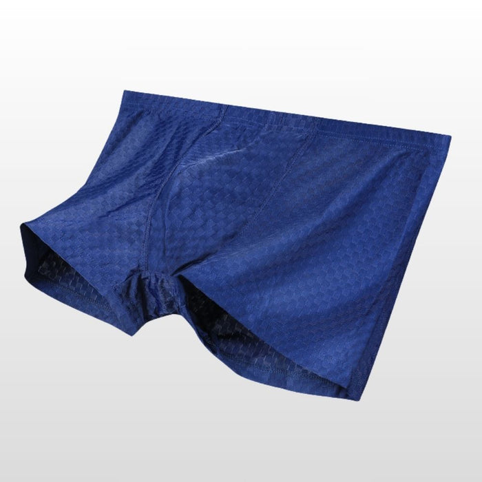 Men's Grid Pattern Ice Silk Mesh Trunks (3-Pack) JEWYEE KM 192