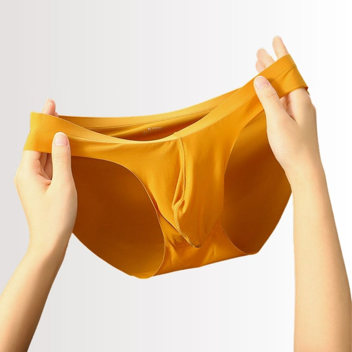 Mens Underwear Thin Ice Silk Translucent Panties U Pouch