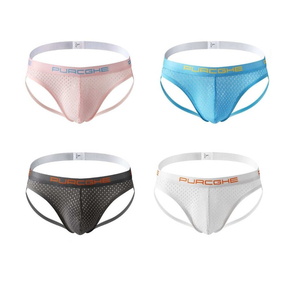 Men's Ice Silk Mesh Jockstraps (4-Pack) - JEWYEE 4034 — jewyee.com