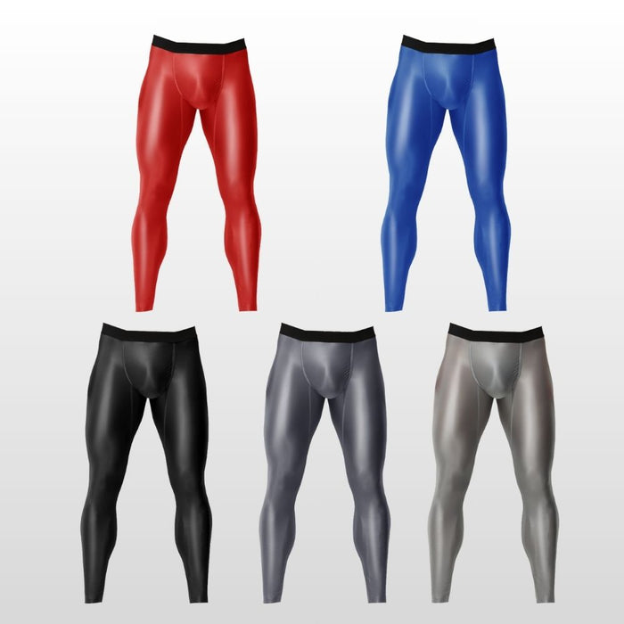 Men's Satin-Finish Ice Silk Sports Leggings - JEWYEE AY 877