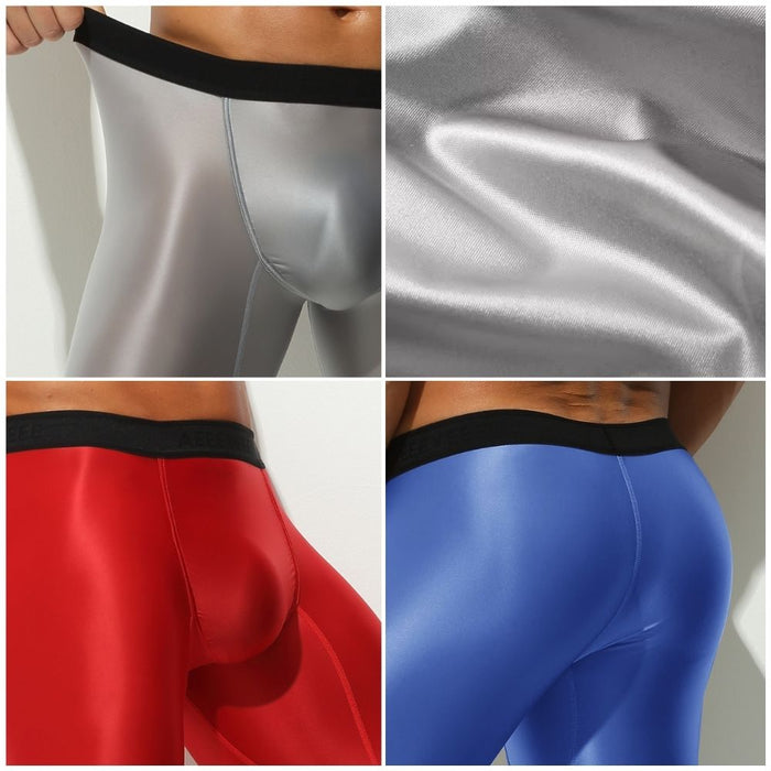 Men's Satin-Finish Ice Silk Sports Leggings - JEWYEE AY 877