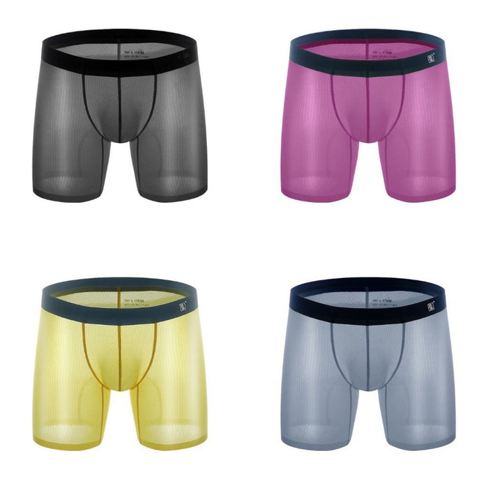 Men's Patterned Ultra Thin Ice Silk Underpants (6-Pack) JEWYEE 309 —