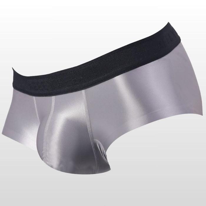 4-Pack Men's Satin-Finish Ice Silk Low-Rise Underwear - JEWYEE AY 876 B