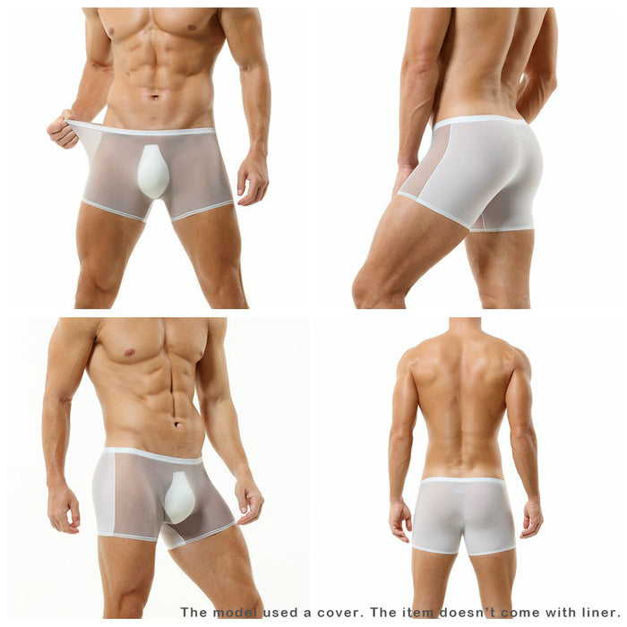 3D Seamless Pouch- Men's Ultra Thin Ice Silk and Mesh Combined Underpants ( 5-Pack) JEWYEE-YS56-6