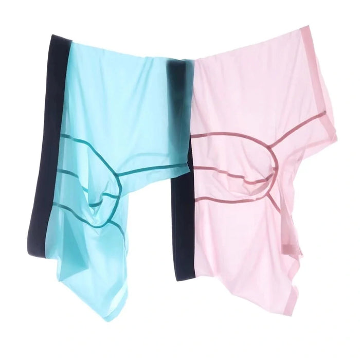 Men's Ultra Thin Ice Silk Underpants (4-Pack) -JEWYEE AY829B