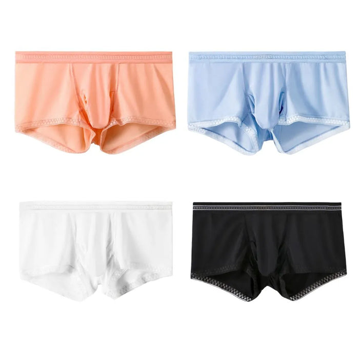 Elephant's Trunk Super Thin Ice Silk Underpants for Men (4-Pack) JEWYEE FL 1055