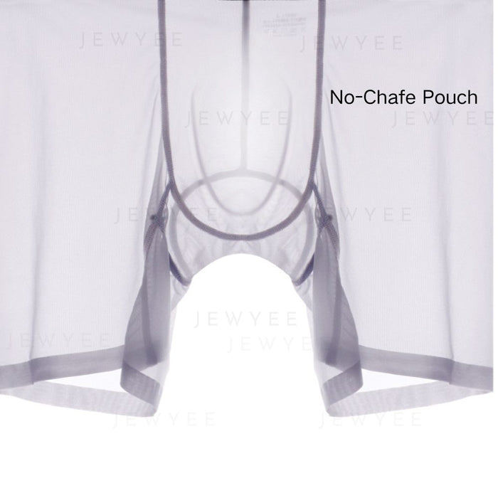 JEWYEE mens underwear. No-chafe seamless pouch Men's Ultra Thin Ice Silk Underpants. These breathable boxer briefs feel fantastic next to skin and have plenty of stretch for greater comfort during workout. Spacious pouch provides enough support. Low rise Underpants.