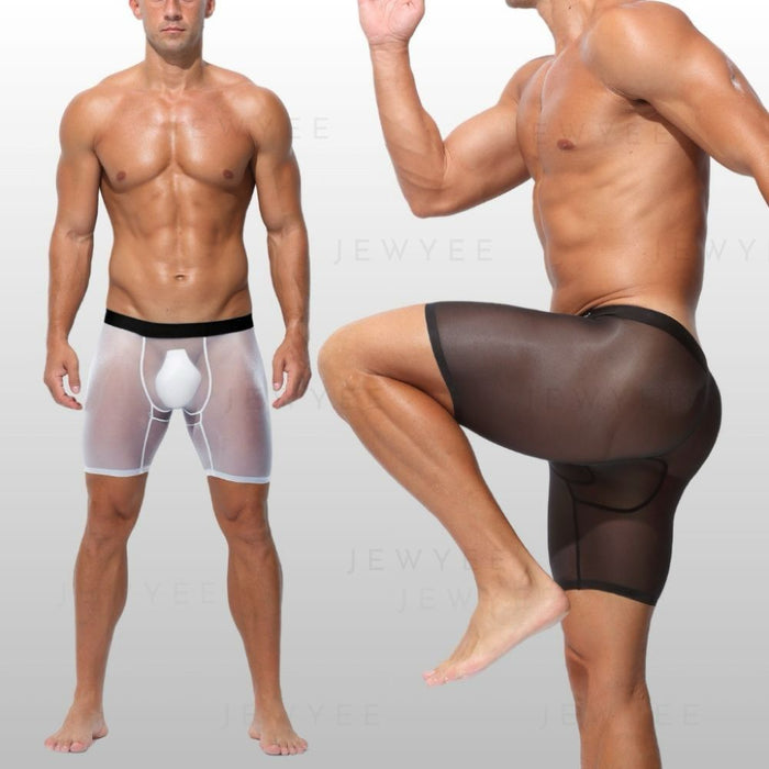 JEWYEE mens underwear. No-chafe seamless pouch Men's Ultra Thin Ice Silk Underpants. These breathable boxer briefs feel fantastic next to skin and have plenty of stretch for greater comfort during workout. Spacious pouch provides enough support. Low rise Underpants.