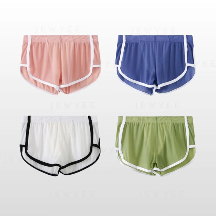 Men's Ice Silk Mesh Boxer Shorts with Independent Pouch(4-Pack) - JEWYEE CL 6004