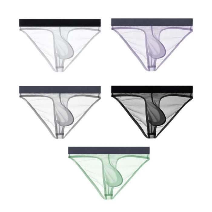 Men's Ultra Thin Ice Silk See-through Briefs Up to Size XXL (5Pack) JEWYEE  827 – Jewyee Canada