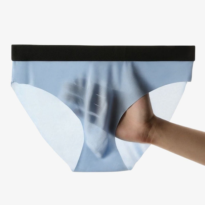Nylon Spandex Mens Underwear Briefs Seamless Ultra-thin Ice Silk