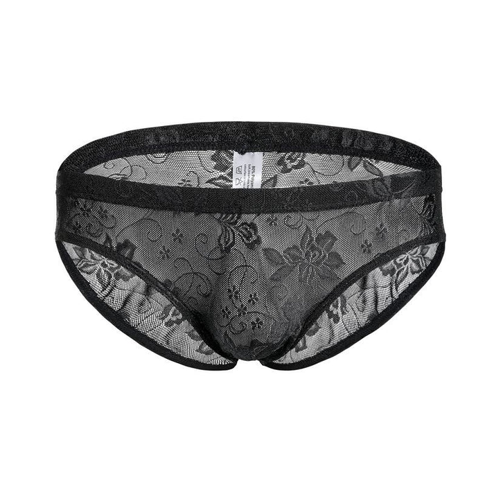 Floral Lace See-Through Briefs for Men (4-Pack) JEWYEE C502 — jewyee.com