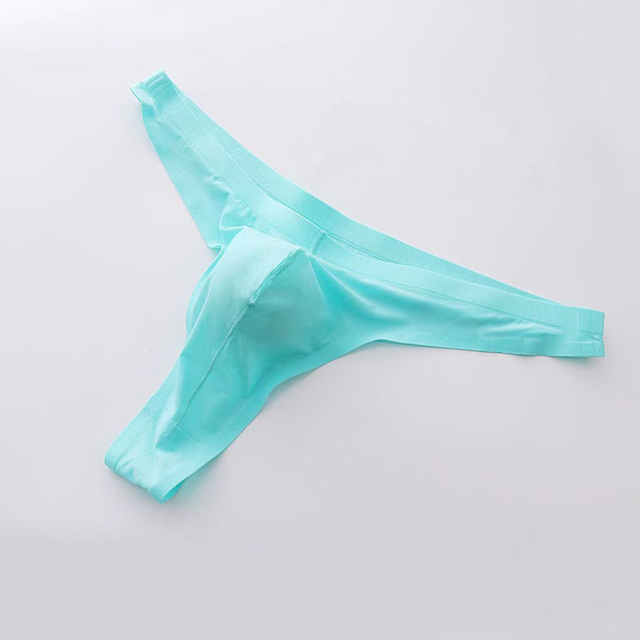 Men's Ultra Thin Ice Silk Seamless Thongs (5 Pack) - JEWYEE 022DK