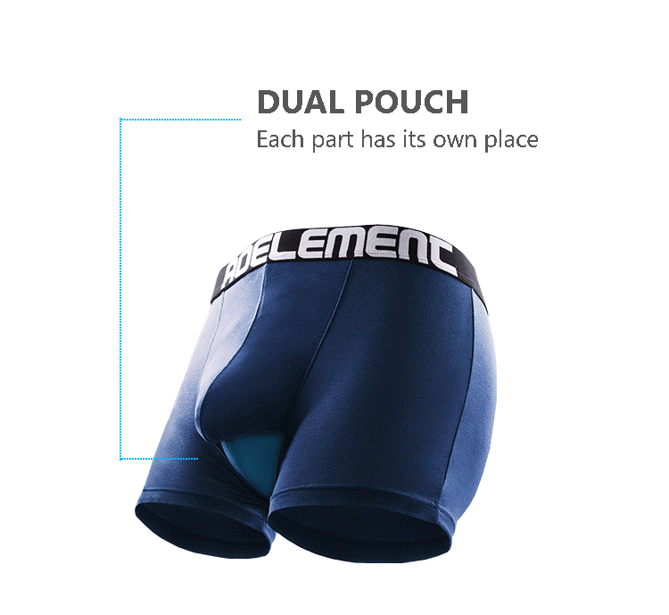 Dual Pouch - Men's Patterned Waistband Modal Underwear (3-Pack) JEWYEE  8002B —