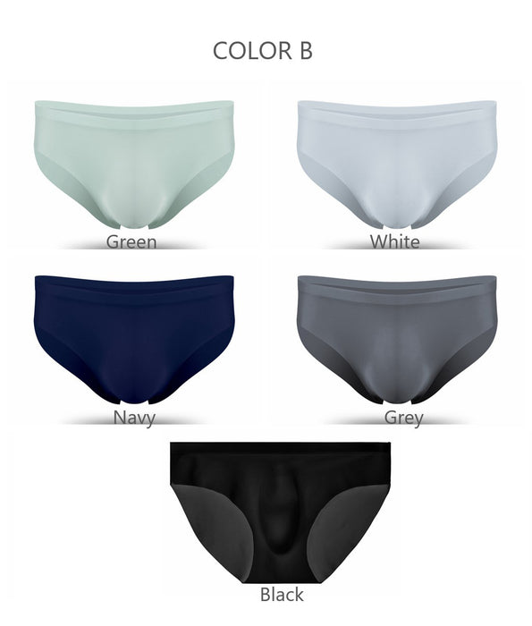 Men's 3D seamless pouch Ribbed Ice Silk Trunks (5-Pack) JEWYEE L004 – Jewyee  Canada