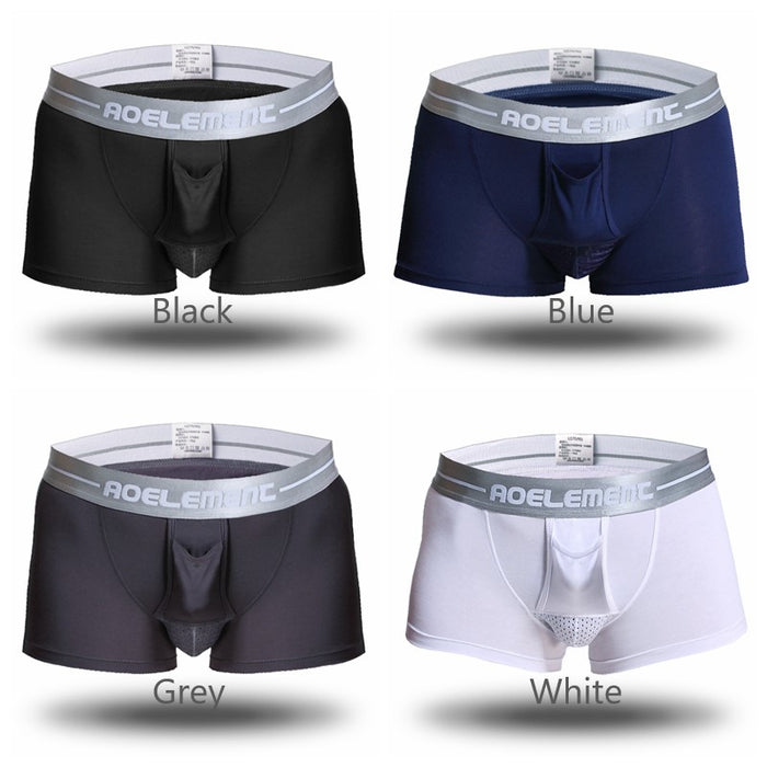 Aoelement 4 Pack Men's Separate Scrotum Briefs Underwear