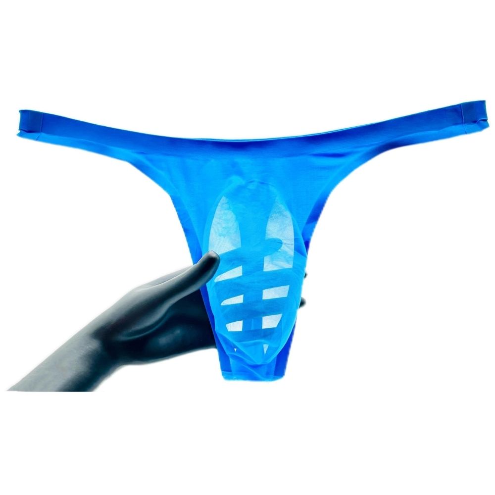 3 Pcs Men's Sexy Seamless Ice Silk Thong Soft and Breathable