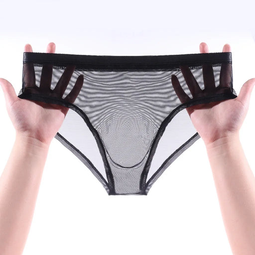 3D Seamless Pouch - Men's Ultra Thin Ribbed Ice Silk Thongs (5